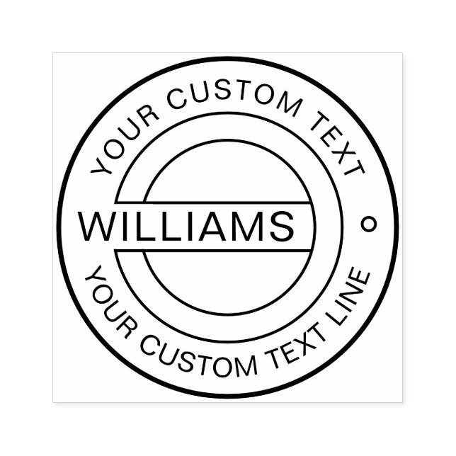 Klassische Round-Logo-Familienname Rubber-Briefmar Gummistempel (Prägung)