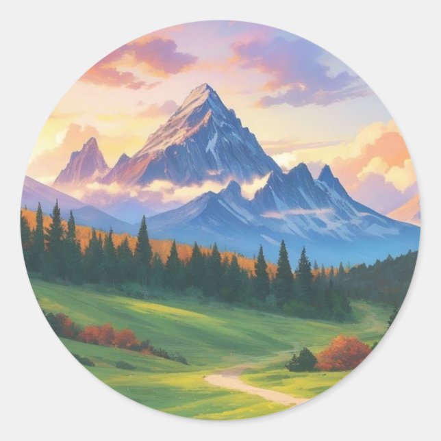 Klassische Round Stickers (Vorderseite)