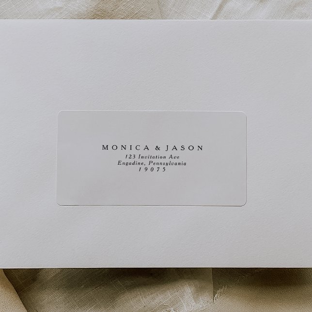 Klassische RSVP-Adressetiketten für Minimalistisch Adressaufkleber (Von Creator hochgeladen)