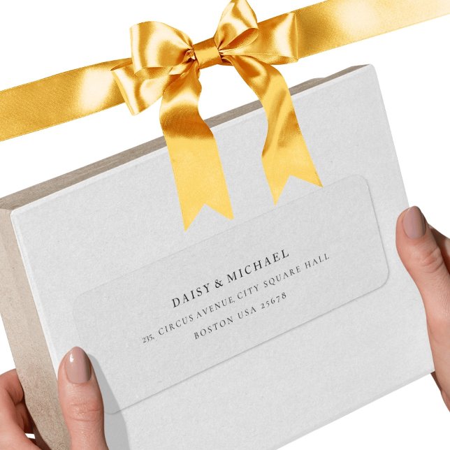 Klassische Rücksendeadresse Weiß und Schwarz (Von Creator hochgeladen)