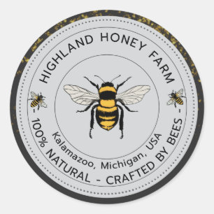 Klassische runde Aufkleber   Pure Honey Custom Auf