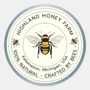 Klassische runde Aufkleber   Pure Honey Custom Auf
