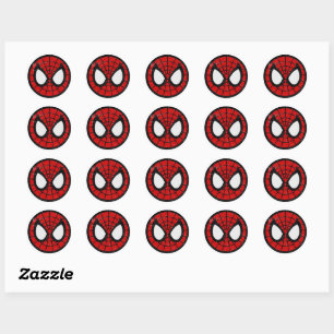 Klassische runde Aufkleber – Spider Hero Design