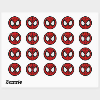 Klassische runde Aufkleber – Spider Hero Design