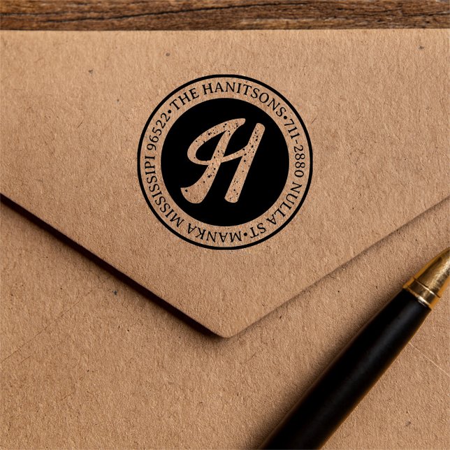 Klassische Rustikale Rücksendeadresse Gummistempel (Von Creator hochgeladen)