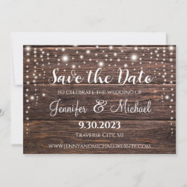 Klassische rustikale Save the Date-Karte - Stringl Save The Date
