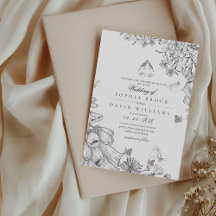 Klassische Rustikale Schwarz-Weiß-Floral-Hochzeit