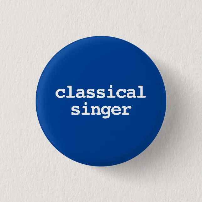 Klassische Sängertypografie Button (Vorderseite)