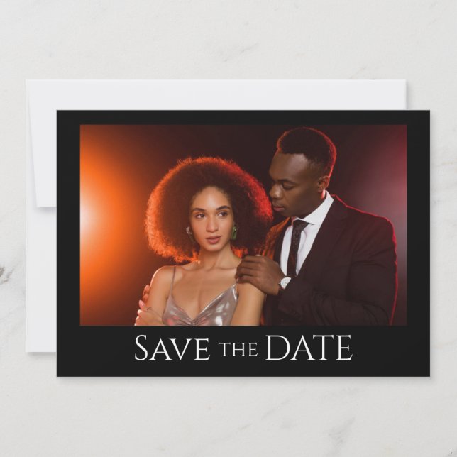 Klassische Save the Date Flachkarte (Vorderseite)