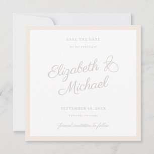 Klassische Save-the-Date-Flat-Karte mit fettem Rah Save The Date