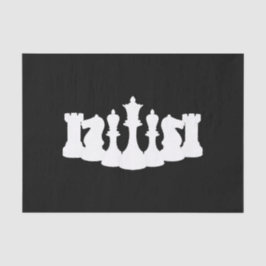 Klassische Schachpartien Schwarz und Weiß Seidenpapier