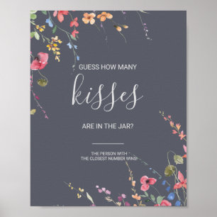 Klassische Schätzung Wie viele Kisses Brautparty G Poster
