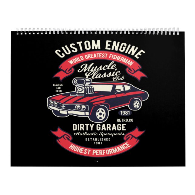 Klassische schmutzige Garage für Motor Kalender (Titelbild)