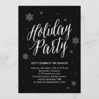 Klassische Schneeflocken Feierlichkeiten Einladung