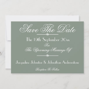 Klassische Schriftzeichen-Schrift Save the Date gr Ankündigung