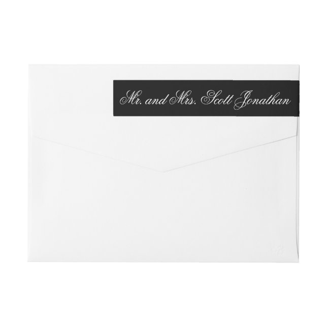 Klassische Schwarz-Elegant-Kalligrafie Minimal (Rückseite)
