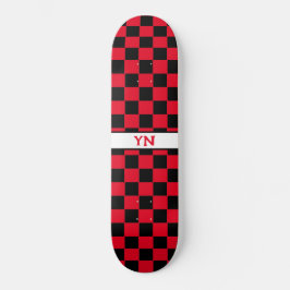 Klassische Schwarz-Rot-Namen-Initialen Skateboard