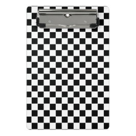 Klassische Schwarz-Weiß-Box Stilvolles Muster Mini Klemmbrett