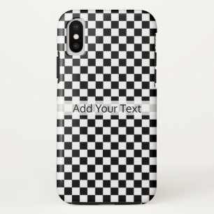 Klassische Schwarz-Weiß-Checkboard von STaylor Case-Mate iPhone Hülle