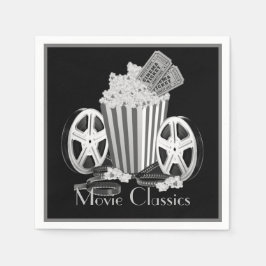 Klassische Schwarz-Weiß-Filme Serviette