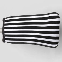 Klassische schwarz-weiß gestreifte Kopfabdeckung Golf Headcover