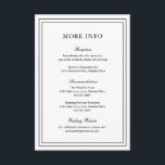 Klassische Schwarz-Weiß-Hochzeit Begleitkarte<br><div class="desc">Klassische schwarz-weiße Hochzeitszimmerkarte mit einem schlichten und minimalen Design mit Details,  die von einem doppelten Rahmen umgeben sind. Die Schriftart wechseln sich zwischen einem eleganten Drehbuch,  einer klassischen Serife und minimalistischen serifenlosen Schriftart ab. Diese Karte eignet sich hervorragend für eine feierliche Hochzeit.</div>