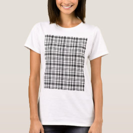 Klassische Schwarz-Weiß-Kariert T-Shirt