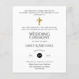 Klassische Schwarz-weiß-katholische Hochzeitsreise