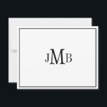 Klassische Schwarz/Weiß Mit Monogramm Wohnung Dankeskarte<br><div class="desc">Klassische,  elegante,  berufliche,  fette Briefe mit Monogramm Dankeschön-Karte,  ideal für Geschäftskorrespondenz. Das sind flache Mitteilungskarten. Wenn Sie geklappte Karten gewollt haben,  gehen Sie zum unteren Ende der Seite,  wo es steht "Transfer dieses Design" und wählen Sie Geflossen danke Karte.</div>
