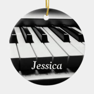 Klassische Schwarz-Weiß-Tastatur Keramik Ornament
