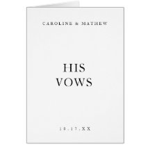 Klassische Schwarz-Weiß-Vow-Card buchen
