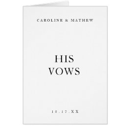 Klassische Schwarz-Weiß-Vow-Card buchen