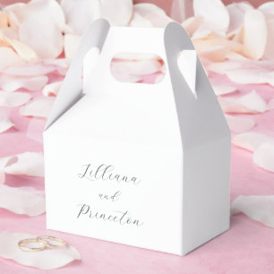 Klassische schwarz-weiße elegante Hochzeit Geschenkschachtel