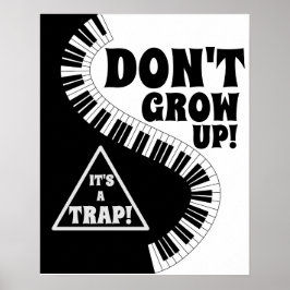 Klassische schwarz-weiße Klaviertasten erwachsen n Poster