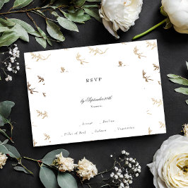 klassische Schwarz-weiße Mono-Wappen-Hochzeit RSVP Karte