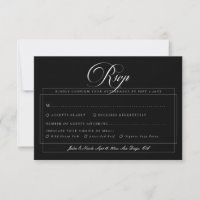Klassische schwarze Elfenbein-Kalligrafie-Hochzeit