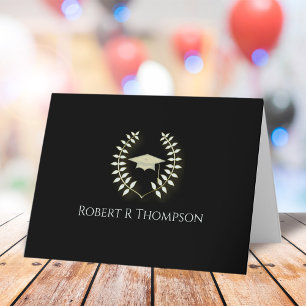 Klassische schwarze Goldene Abschluss Danke Notizk