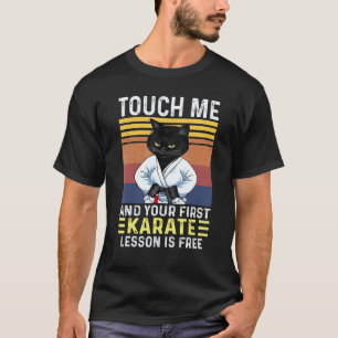 Klassische schwarze Katze berühre mich und dein er T-Shirt