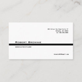 Klassische schwarze Linie Visitenkarte