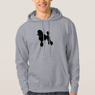 Klassische schwarze Standardpudel-Silhouette Hoodie