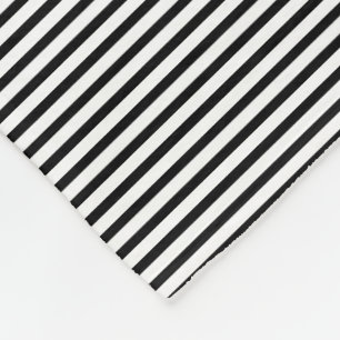 Klassische schwarze Streifen-Fußleiste Fleecedecke