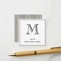 Klassische schwarze und beige Monogramm-Geschenkan