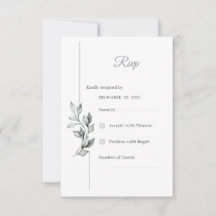 Klassische schwarze und weiße Hochzeits-RSVP-Karte