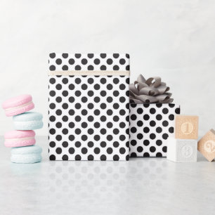Klassische schwarze und weiße Punkte Geschenkpapier