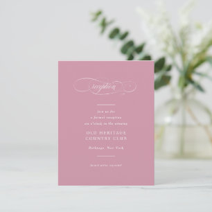 Klassische Script-Elegance-Hochzeit Begleitkarte