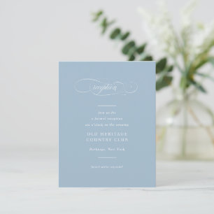 Klassische Script-Elegance-Hochzeit Begleitkarte