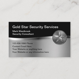 Klassische Security Services Star Business Card Visitenkarte