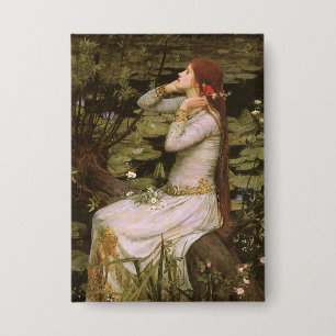 Klassische Shakespeare Ophelia Teich Lilie Fine Ar Button