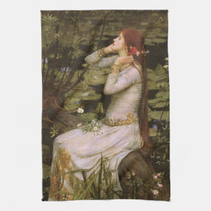 Klassische Shakespeare Ophelia Teich Lilie Fine Ar Geschirrtuch