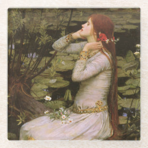 Klassische Shakespeare Ophelia Teichlilie Fine Art Glasuntersetzer